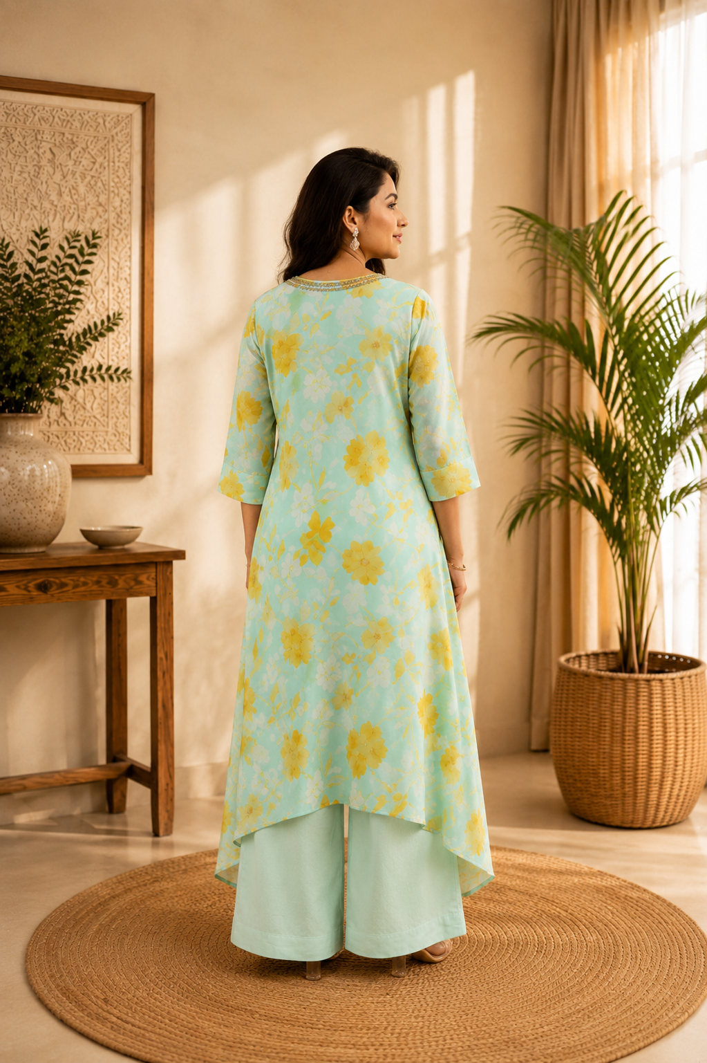 Kaftan Kurta Pant Set - Image 4